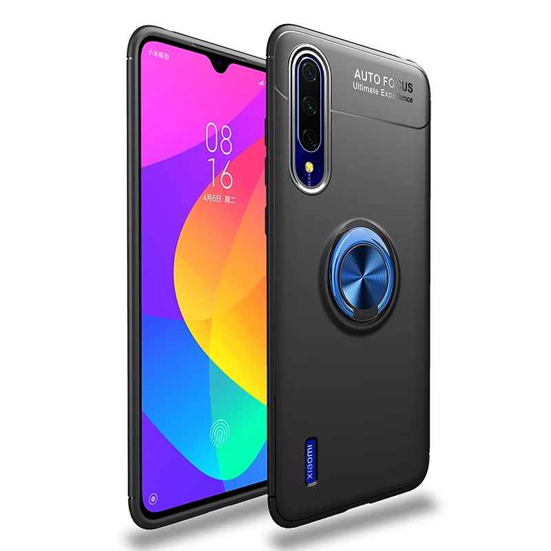 Магнитный кольцом чехол Xiaomi Mi 9 Lite на ксиоми ми лайт для Мягкий Силиконовый