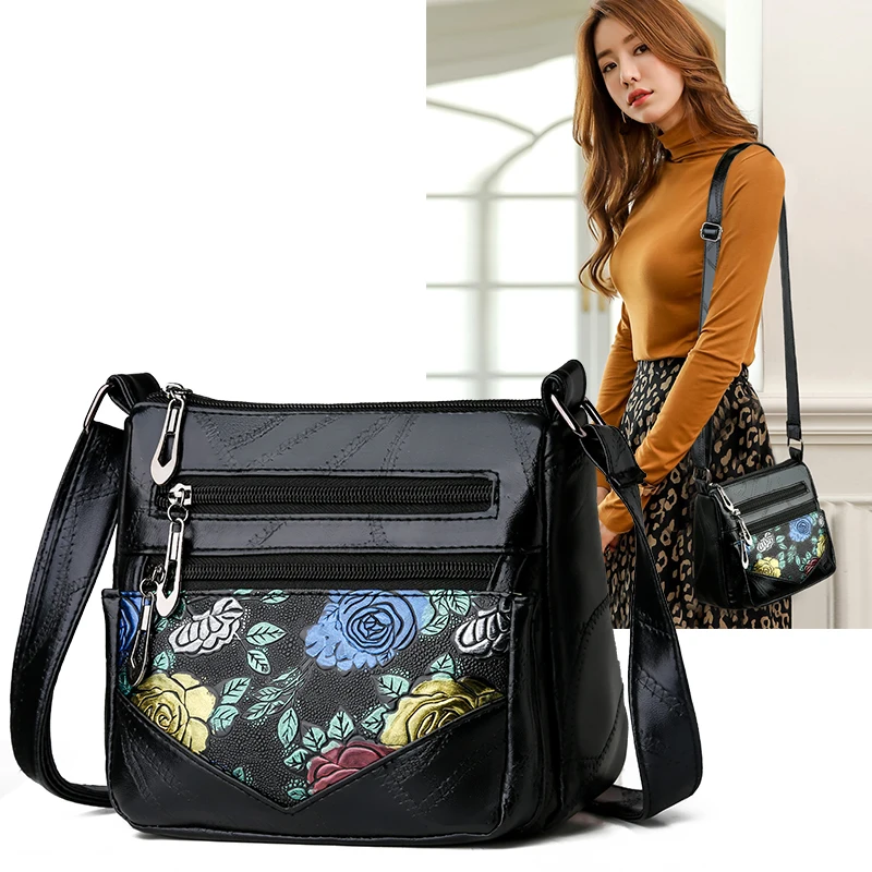 2019 Fashion Waterproof High Quality Leather Crossbody Bag Vintage Womens Shoulder Bags Flower Decoration Luxury Zipper Handbags
2019 Fashion Waterproof High Quality Leather Crossbody Bag Vintage Womens Shoulder Bags Flower Decoration Luxury Zipper Handbags