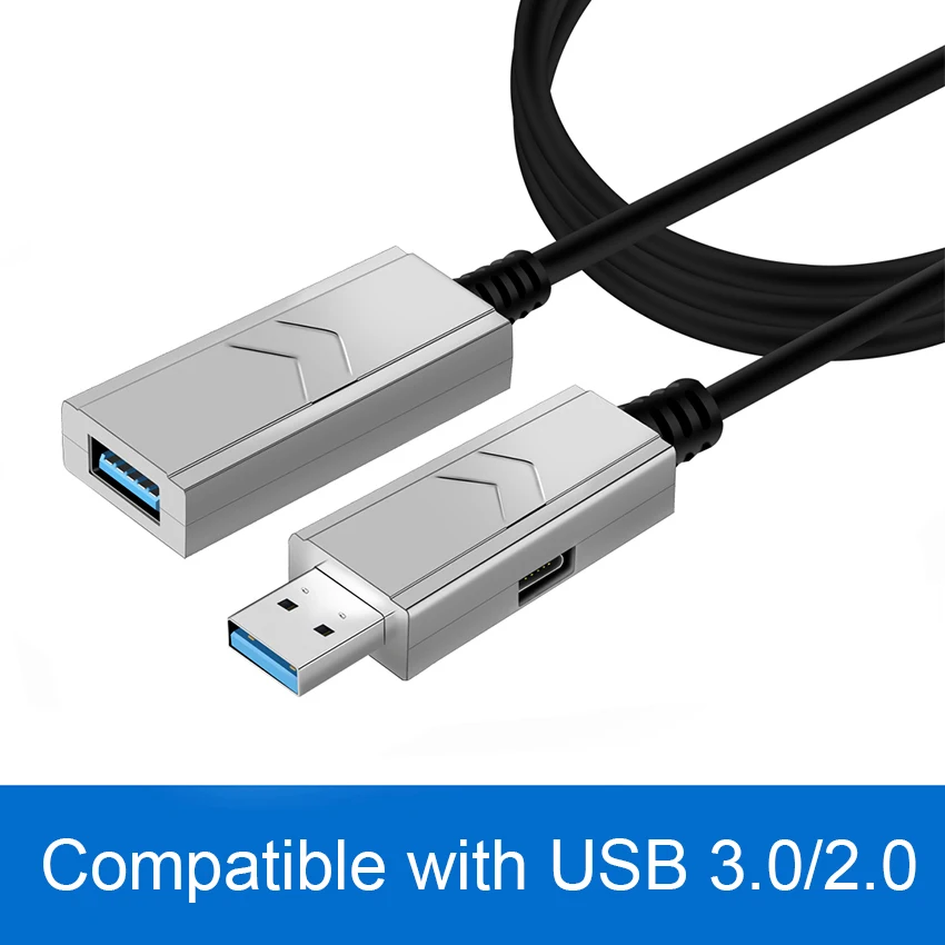 Волоконно оптический активный Удлинительный Кабель USB 3 0 штекер гнездо кабель