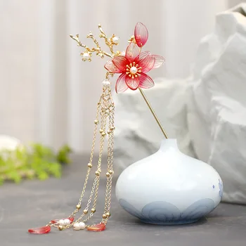 FORSEVEN Gold Color Red Flower Pearls Long Tassels Hair Sticks Hairpins Chinese Wedding Bridal Bride Hair Jewelry Headpieces
FORSEVEN Gold Color Red Flower Pearls Long Tassels Hair Sticks Hairpins Chinese Wedding Bridal Bride Hair Jewelry Headpieces