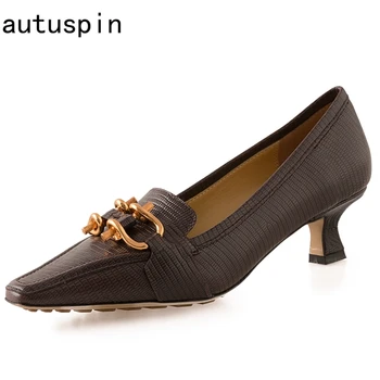autuspin Women Elegant Dress Pumps 2020 Newest Full Leather Shoes High Quality Genuine Leather Mid Heels OL Office Party Shoes
autuspin Women Elegant Dress Pumps 2020 Newest Full Leather Shoes High Quality Genuine Leather Mid Heels OL Office Party Shoes