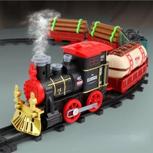 Christmas Electric Rail Car Train Toy with Smoke Simulation Classical Model Children's Electric Railway Train Set for Boy
Christmas Electric Rail Car Train Toy with Smoke Simulation Classical Model Children's Electric Railway Train Set for Boy