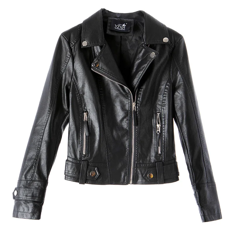 New Designer PU Leather Jacket Women Turn Down Collar Zipepr Punk Motorcycle Coat Female Spring Autumn Fashion Faux Leather Coat
New Designer PU Leather Jacket Women Turn Down Collar Zipepr Punk Motorcycle Coat Female Spring Autumn Fashion Faux Leather Coat