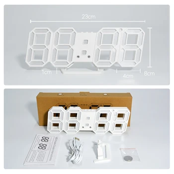 LED Digital Wall Clock Alarm Time Large LED Digital Wall Clock Alarm Date Temperature Automatic Decoration Stand hang Clock
LED Digital Wall Clock Alarm Time Large LED Digital Wall Clock Alarm Date Temperature Automatic Decoration Stand hang Clock