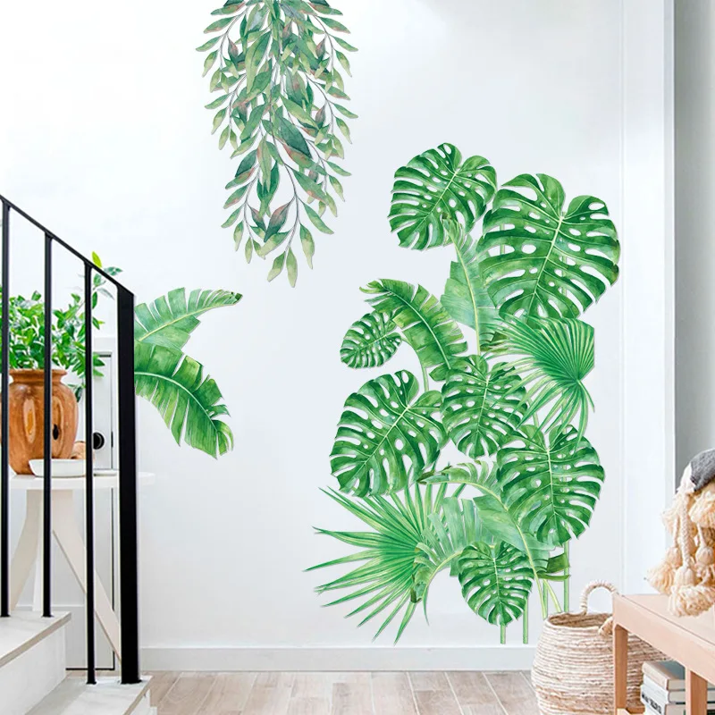 Large tropical plant Wall Sticker bedroom living room decoration PVC adhesive Mural Home Decor art Decals green leaf Stickers
Large tropical plant Wall Sticker bedroom living room decoration PVC adhesive Mural Home Decor art Decals green leaf Stickers