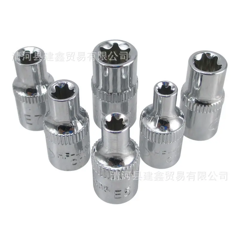 Xin Jian Tool 1/2 "3/8" 1/4 "Size Fly 6 Angle E Type Six-Pointed Star Plum Pattern Sleeve Pullover Tube
Xin Jian Tool 1/2 "3/8" 1/4 "Size Fly 6 Angle E Type Six-Pointed Star Plum Pattern Sleeve Pullover Tube