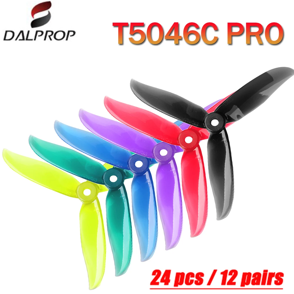 24 pcs / 12 pair DALPROP CYCLONE T5046C PRO 5046 3Blade propeller for T-Motor motor FPV Freestyle Drone Quadcopter version Prop
24 pcs / 12 pair DALPROP CYCLONE T5046C PRO 5046 3Blade propeller for T-Motor motor FPV Freestyle Drone Quadcopter version Prop