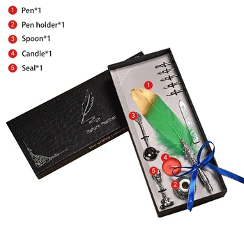 2019 Antique Quill Feather Dip Pen Writing Ink Set Stationery Gift Box With 6 Nib Wedding Gift Quill Pen Fountain Pen 
2019 Antique Quill Feather Dip Pen Writing Ink Set Stationery Gift Box With 6 Nib Wedding Gift Quill Pen Fountain Pen