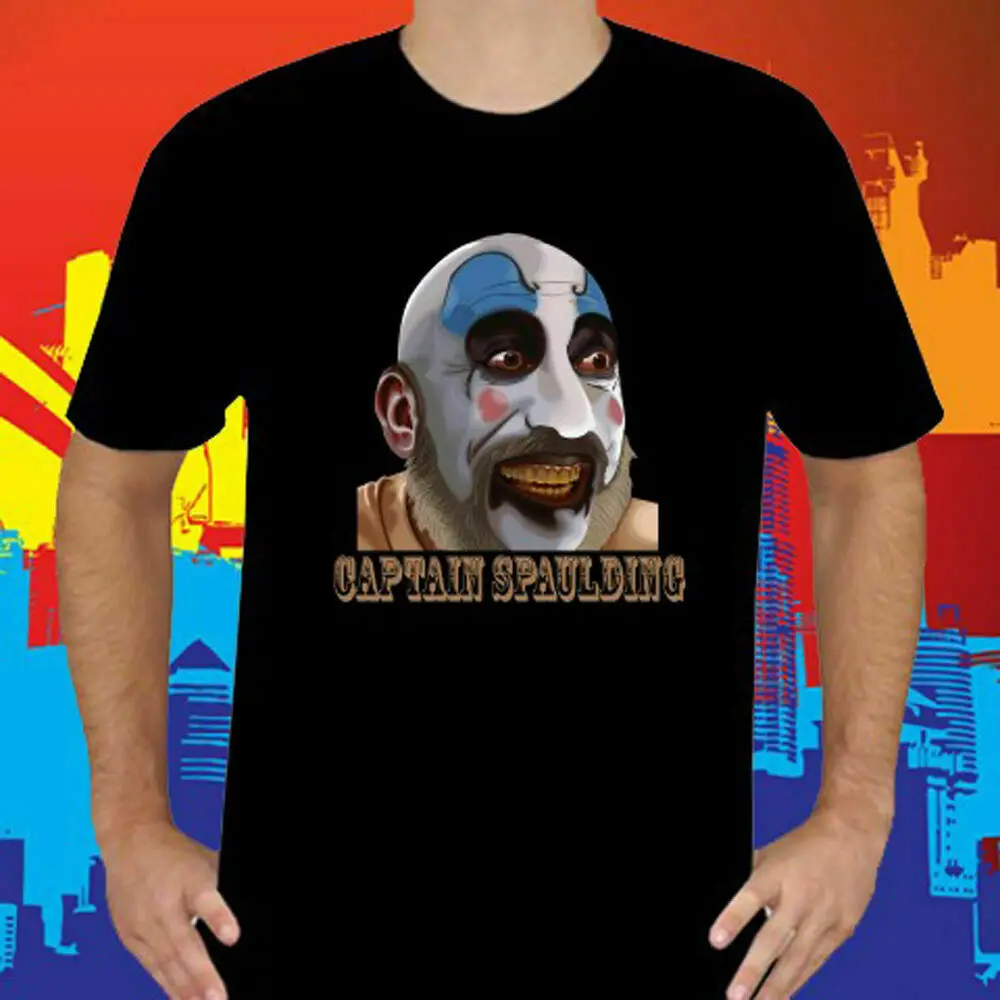 Новый Captain spaulding The Devil'S Reject Show Мужская черная футболка с круглым принтом дешевая
