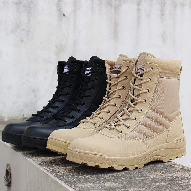 Male Tactical Military Boots Army Boot Waterproof Work Shoes Ankle Combat Boots Autumn Winter Female Desert Boots Sneakers men 
Male Tactical Military Boots Army Boot Waterproof Work Shoes Ankle Combat Boots Autumn Winter Female Desert Boots Sneakers men