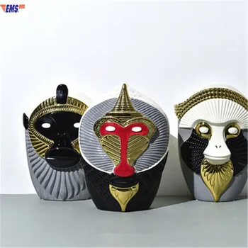 Virgin Forest Orangutan Ceramics Vase Statue Creative Simulation Animal Head Living Room Flower Arrangement Ornaments X2796 
Virgin Forest Orangutan Ceramics Vase Statue Creative Simulation Animal Head Living Room Flower Arrangement Ornaments X2796