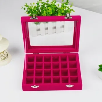 Ring Display Jewelry Box Tray Earring Holder Velvet Glass Organizer Stand
Ring Display Jewelry Box Tray Earring Holder Velvet Glass Organizer Stand