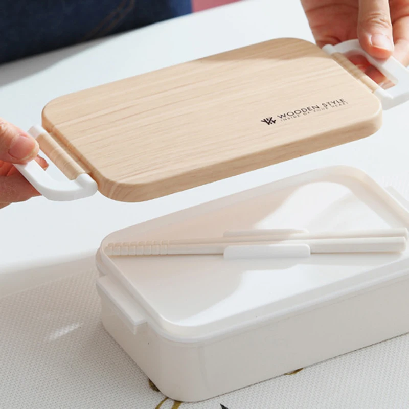 Rectangular wooden lunch box double buckle with tableware student office worker portable food container
Rectangular wooden lunch box double buckle with tableware student office worker portable food container