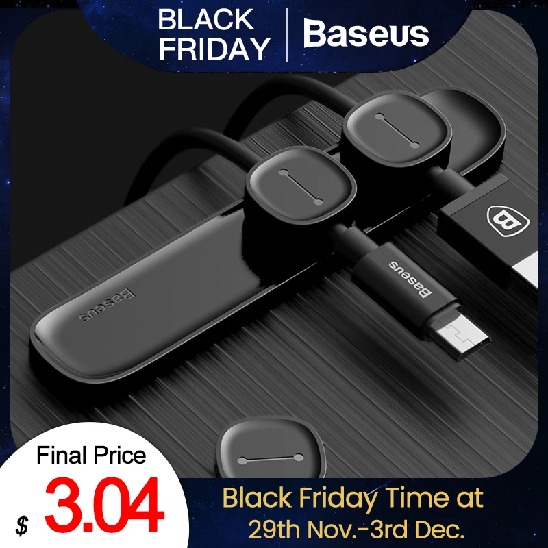 Baseus Durable Magnetic Cable Clip USB Cable Organizer Clamp Desktop Workstation Wire Cord Management Cable Winder
Baseus Durable Magnetic Cable Clip USB Cable Organizer Clamp Desktop Workstation Wire Cord Management Cable Winder