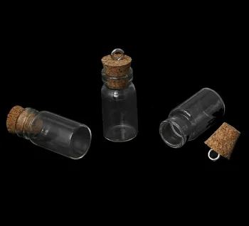 Glass Bottles Cylinder Jewelry Vials Cork Stoppers (Capacity: Approx 1ml) 22mm x11mm 12mm x8mm,10 PCs 
Glass Bottles Cylinder Jewelry Vials Cork Stoppers (Capacity: Approx 1ml) 22mm x11mm 12mm x8mm,10 PCs