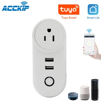 ACCKIP USA Outlet Electric Plugs Smart Wifi USB Power for Smart Home Wifi Wireless Internet Remote/Timer Control
ACCKIP USA Outlet Electric Plugs Smart Wifi USB Power for Smart Home Wifi Wireless Internet Remote/Timer Control