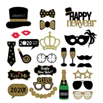 New Year 2020 Photo Props With Hat Glasses Mustache Holiday Party Christmas Decoration Supplies
New Year 2020 Photo Props With Hat Glasses Mustache Holiday Party Christmas Decoration Supplies