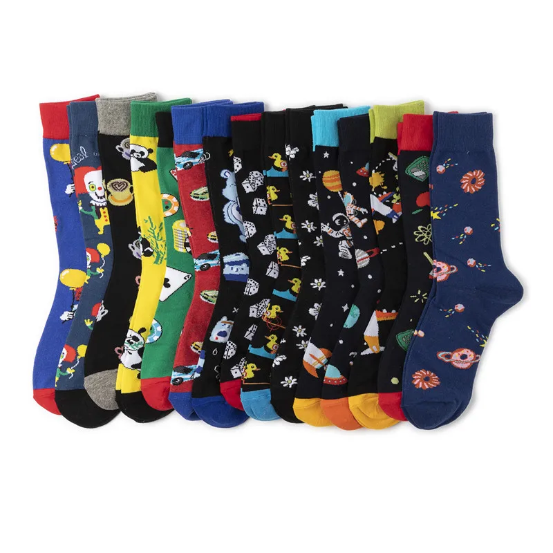 Autumn New Cotton Socks For Men Personality Cartoon Space Astronaut Alien Pattern Breathable Sweat-Absorbing Socks Male
Autumn New Cotton Socks For Men Personality Cartoon Space Astronaut Alien Pattern Breathable Sweat-Absorbing Socks Male
