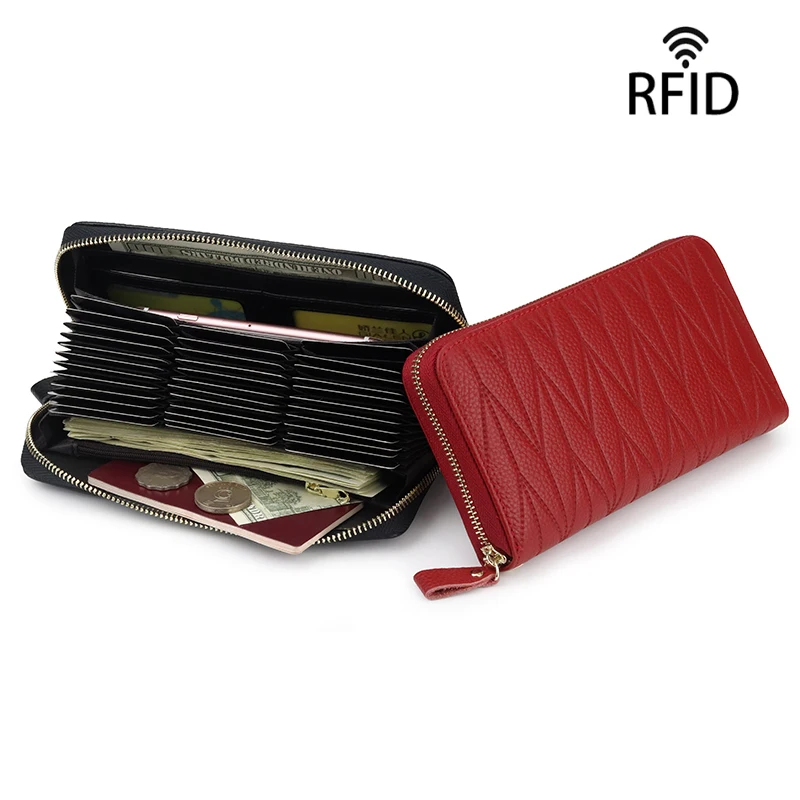 Кошелек женский из натуральной кожи с RFID-защитой | Багаж и сумки