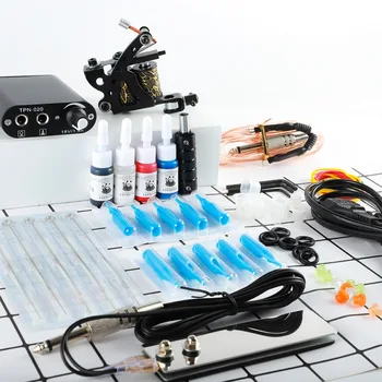 Starter Complete Tattoo Kit Tattoo Gun Machines 4Pcs/Set Ink Grips Needles Tips Black Power Supply Beginner Tattoo Supplies Set 
Starter Complete Tattoo Kit Tattoo Gun Machines 4Pcs/Set Ink Grips Needles Tips Black Power Supply Beginner Tattoo Supplies Set