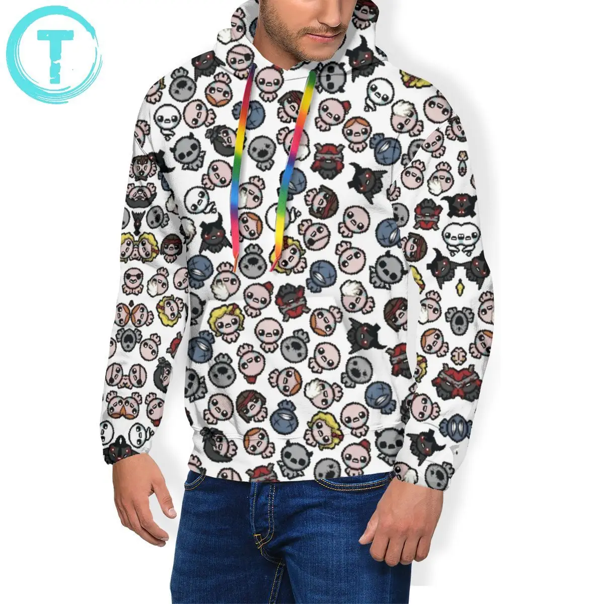 Фото The Binding Of Isaac Hoodie Hoodies Outdoor Autumn Pullover Polyester Men |