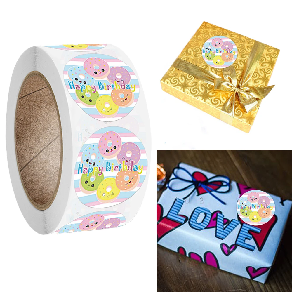 500pcs 2.5cm Cute Happy Birthday Stickers Donut Cartoon Label Children Birthday Gift Wrapping Decorations Stationery Sticker
500pcs 2.5cm Cute Happy Birthday Stickers Donut Cartoon Label Children Birthday Gift Wrapping Decorations Stationery Sticker