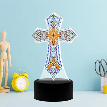 DIY Cross Shape Gift Embroidery Crystal Drawing Table Diamond Painting Kit Crafts With LED Night Light 5D Drill Artwork Handmade
DIY Cross Shape Gift Embroidery Crystal Drawing Table Diamond Painting Kit Crafts With LED Night Light 5D Drill Artwork Handmade