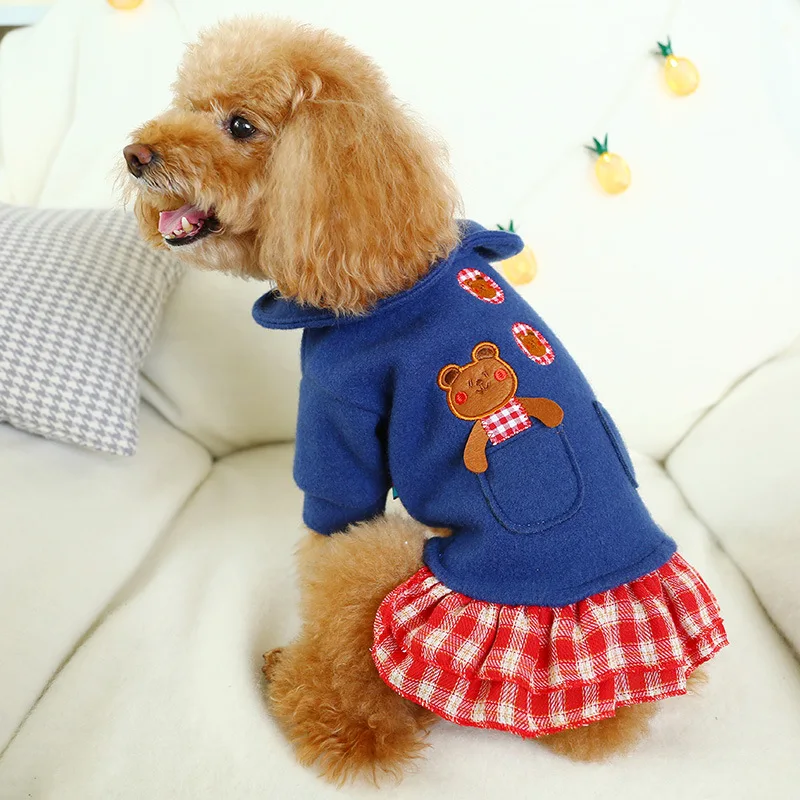 Autumn And Winter New Style Teddy Bichon Small And Medium Button Bear Woolen Cloth Skirt Princess Dress Pet Dog Dog Costume Dres
Autumn And Winter New Style Teddy Bichon Small And Medium Button Bear Woolen Cloth Skirt Princess Dress Pet Dog Dog Costume Dres