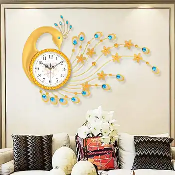 3D Large Peacock Quartz Wall Clock European Modern Simple Personality Wall Clock Living Room Decorated Bedroom Silent Wall Watch
3D Large Peacock Quartz Wall Clock European Modern Simple Personality Wall Clock Living Room Decorated Bedroom Silent Wall Watch