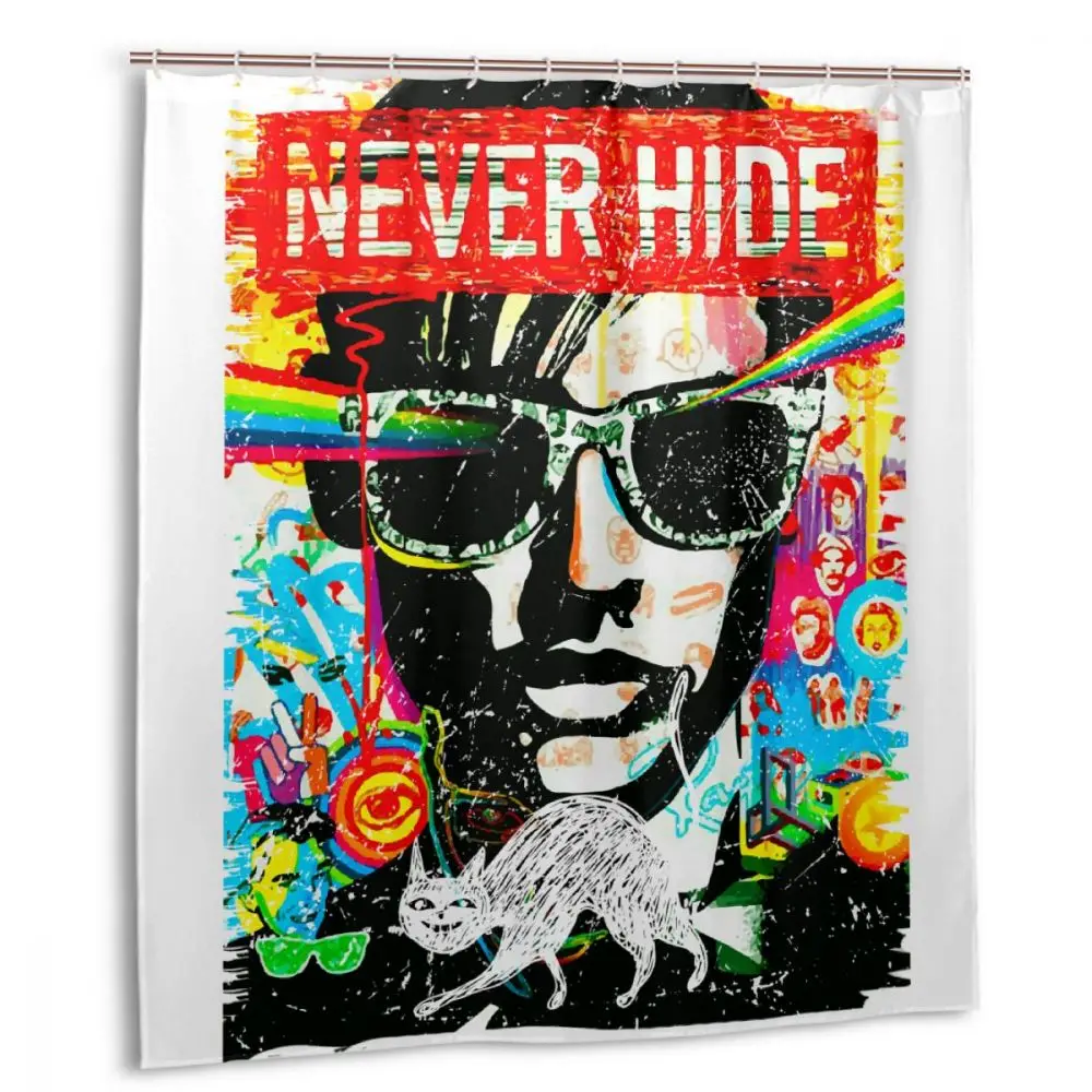 CHARM HOME Never Hide Cool Rock Man Grumpy Cat Plastic Shower Curtain 66x72 In Customized Bathroom Waterproof Polyester
CHARM HOME Never Hide Cool Rock Man Grumpy Cat Plastic Shower Curtain 66x72 In Customized Bathroom Waterproof Polyester