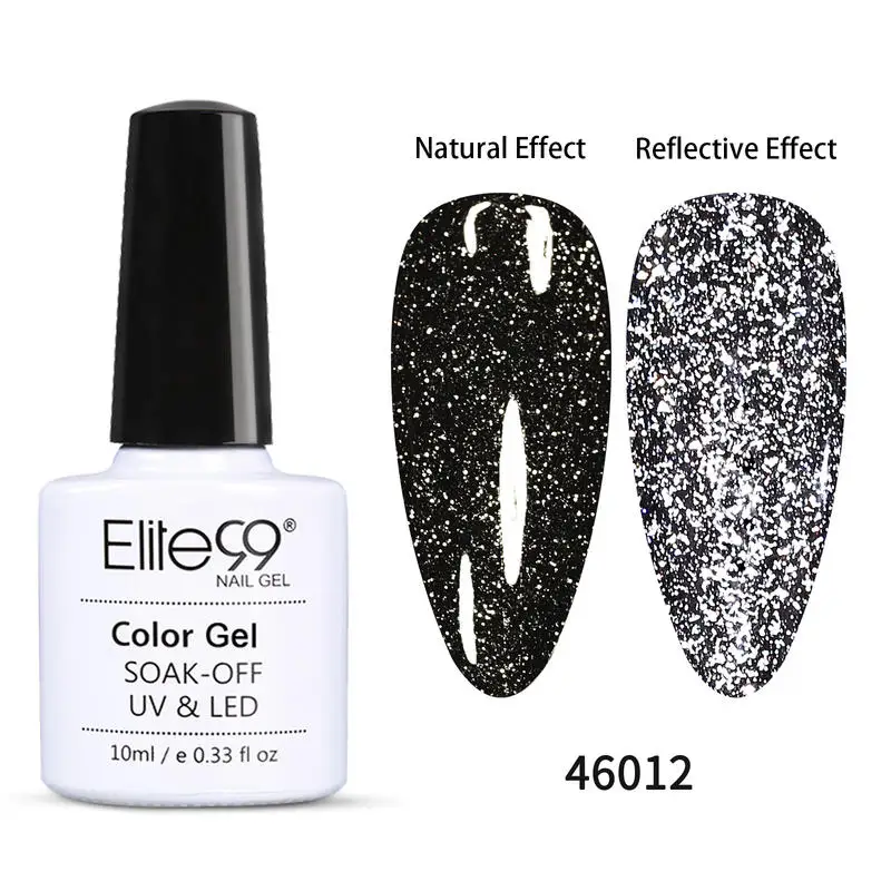 Гель-лак для ногтей Elite99 с блестками Полупостоянный 10 мл | Красота и здоровье