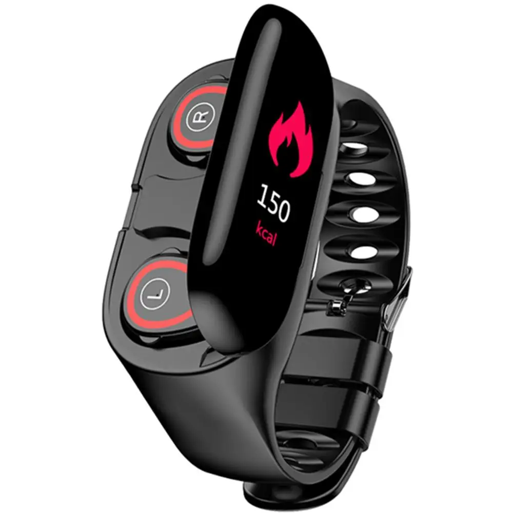 New G20 Stereo Dual Bluetooth Earphone Smart Watch Heart Rate Blood Pressure Sports Smart Bracelet For IOS Android Phone
New G20 Stereo Dual Bluetooth Earphone Smart Watch Heart Rate Blood Pressure Sports Smart Bracelet For IOS Android Phone
