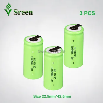 1.2V SC 1500mAh NI-CD Rechargeable Battery Cell with Nickel Sheet DIY to Subc Rechargeable Battery Packs Electronic Accumulator
1.2V SC 1500mAh NI-CD Rechargeable Battery Cell with Nickel Sheet DIY to Subc Rechargeable Battery Packs Electronic Accumulator