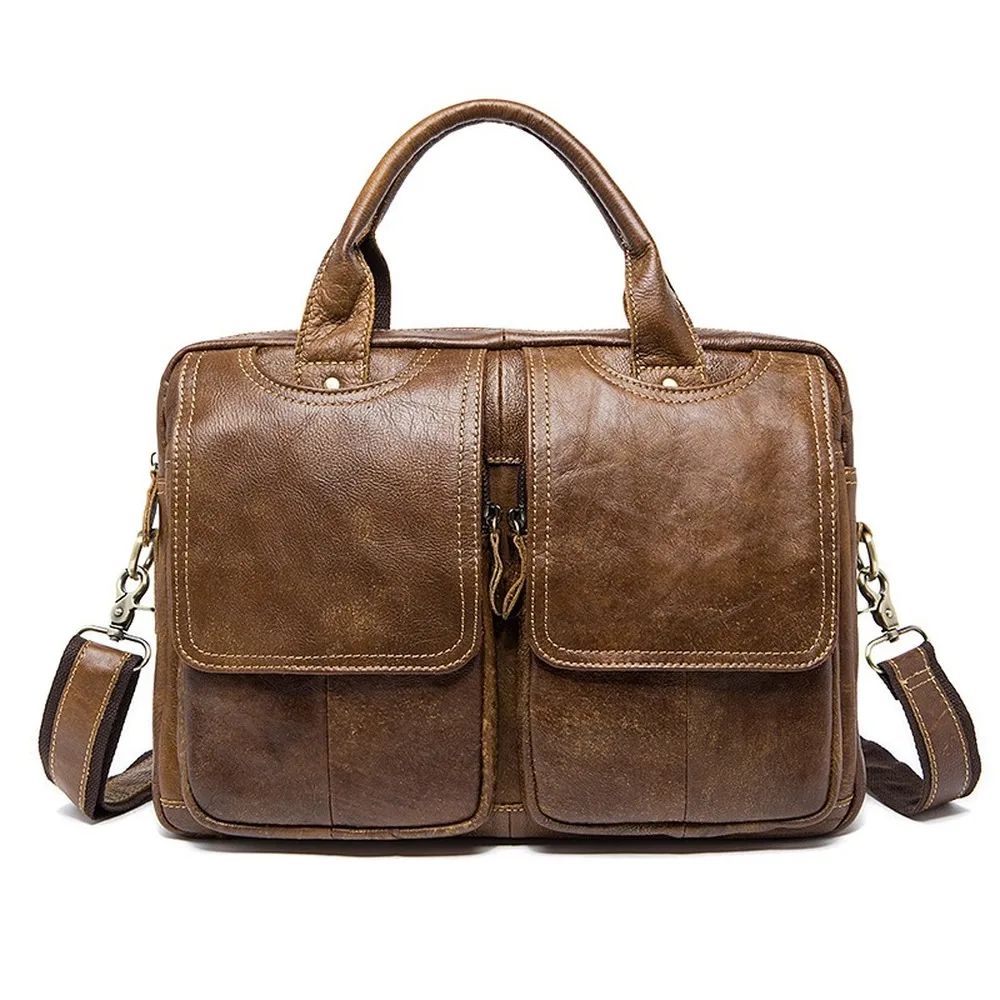 Retro Real Leather Handbag briefcase horizontal men's Shoulder Messenger Bag 14 inch computer bag Laptop
Retro Real Leather Handbag briefcase horizontal men's Shoulder Messenger Bag 14 inch computer bag Laptop