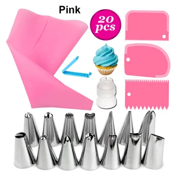 20Pcs/set Cake Decorating Kit Piping Bag Icing Tips Scraper for Baking Decorating Cake Supplies I88
20Pcs/set Cake Decorating Kit Piping Bag Icing Tips Scraper for Baking Decorating Cake Supplies I88