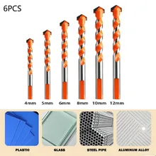 6Pcs Multifunctional High Quality Drill Bits Construction Ceramic Triangle Drill Bit Set For Ceramic Tile Concrete Glass Marble
6Pcs Multifunctional High Quality Drill Bits Construction Ceramic Triangle Drill Bit Set For Ceramic Tile Concrete Glass Marble