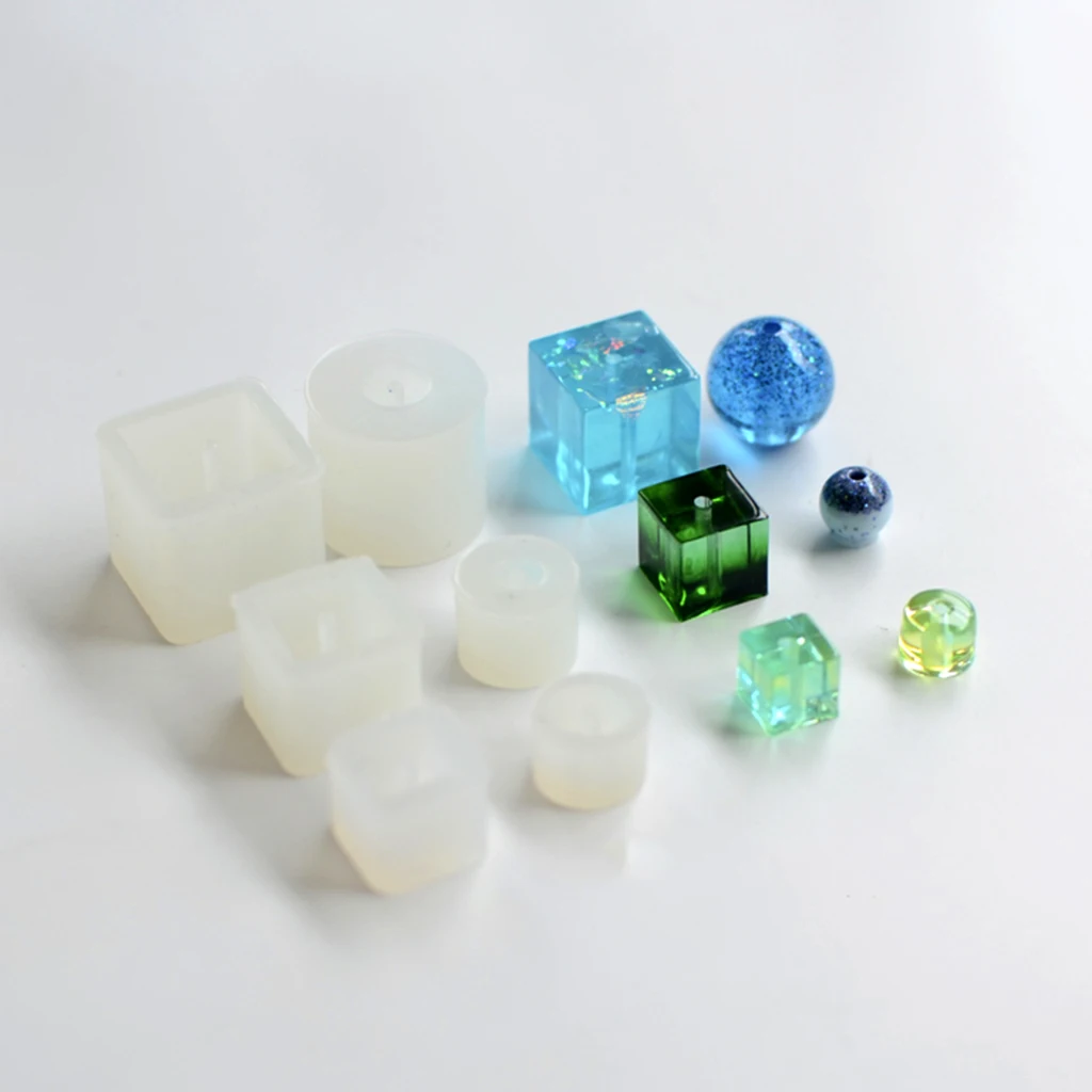 3 Sizes Silicone DIY Cube Beads Pendant Molds Resin Jewelry Making Tools 3 Sizes Silicone DIY Cube Beads Pendant Molds Resin Jewelry Making Tools