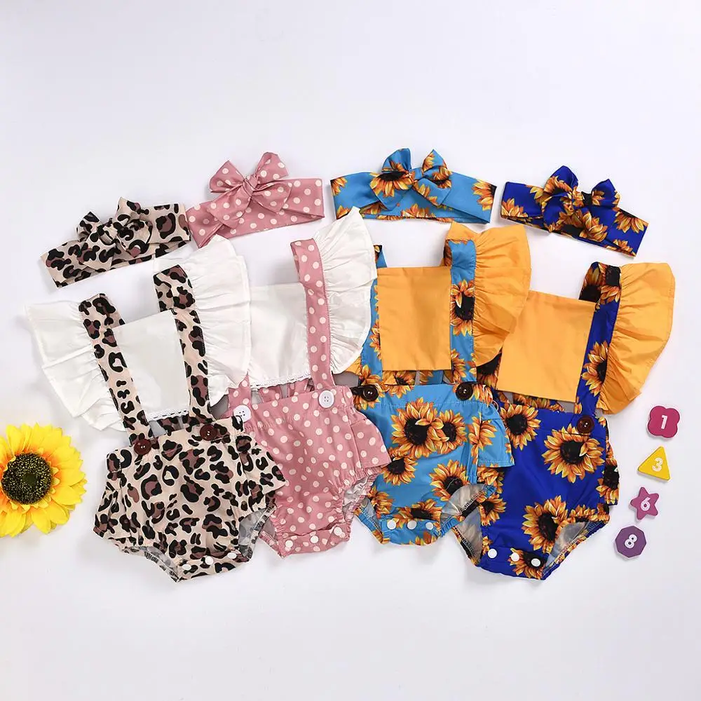 2PCS Infant Baby Girl Leopard Dot Print Flower Fly Sleeve Romper Jumpsuit Clothes Outfits Summer Headband One-pieces 0-24M
2PCS Infant Baby Girl Leopard Dot Print Flower Fly Sleeve Romper Jumpsuit Clothes Outfits Summer Headband One-pieces 0-24M
