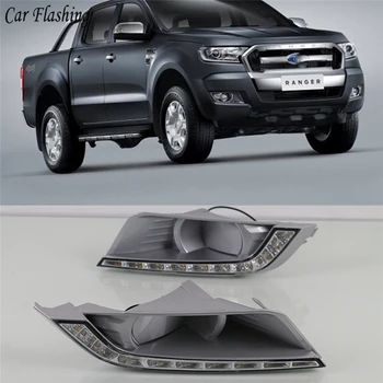 Car Flashing 1 Pair 12V ABS LED DRL Daytime Running Lights Daylight fog lamp hole For Ford Ranger 2015 2016 2017 2018
Car Flashing 1 Pair 12V ABS LED DRL Daytime Running Lights Daylight fog lamp hole For Ford Ranger 2015 2016 2017 2018