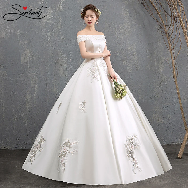 Foreign Trade Wedding Dress 2019 New Light Bride Hepburn Married Sen Satin Woman Bride Large 
Foreign Trade Wedding Dress 2019 New Light Bride Hepburn Married Sen Satin Woman Bride Large