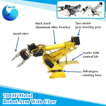 7 DOF Metal Robot Arm 6 Axis Mechanical Robotic Arm with 7pcs High torque Servos+Metal Clamp+Rotation Base for Arduino Robot DIY
7 DOF Metal Robot Arm 6 Axis Mechanical Robotic Arm with 7pcs High torque Servos+Metal Clamp+Rotation Base for Arduino Robot DIY
