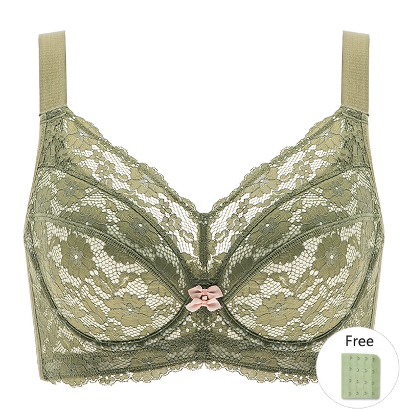 Plus Size Women's Full Coverage Underwire Non-padded Elegant Soft Cups Lace Bra 34 36 38 40 42 44 46 B C D E F G H Green
Plus Size Women's Full Coverage Underwire Non-padded Elegant Soft Cups Lace Bra 34 36 38 40 42 44 46 B C D E F G H Green