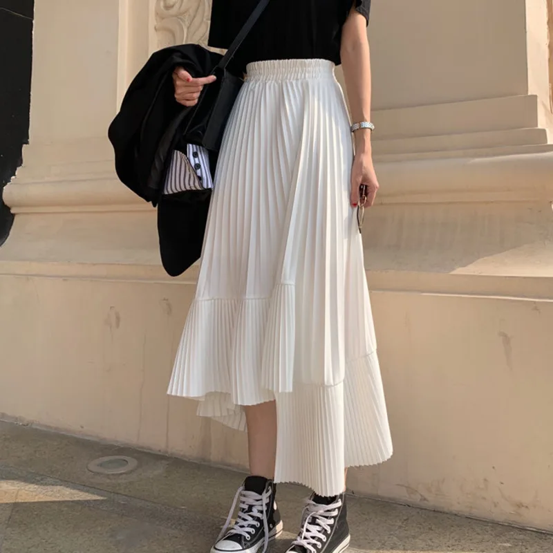 TVVOVVIN Solid Color Elastic High Waist Stitching Ruffled Irregular Pleats Woman Skirt Simple Fashion 2019 Autumn New F033
TVVOVVIN Solid Color Elastic High Waist Stitching Ruffled Irregular Pleats Woman Skirt Simple Fashion 2019 Autumn New F033