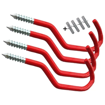 4 Pack Bike Hooks Heavy Duty Garage Basement Tool Storage Hooks Utility Storage Wall Mounted Hook Set Space Maximizer 
4 Pack Bike Hooks Heavy Duty Garage Basement Tool Storage Hooks Utility Storage Wall Mounted Hook Set Space Maximizer