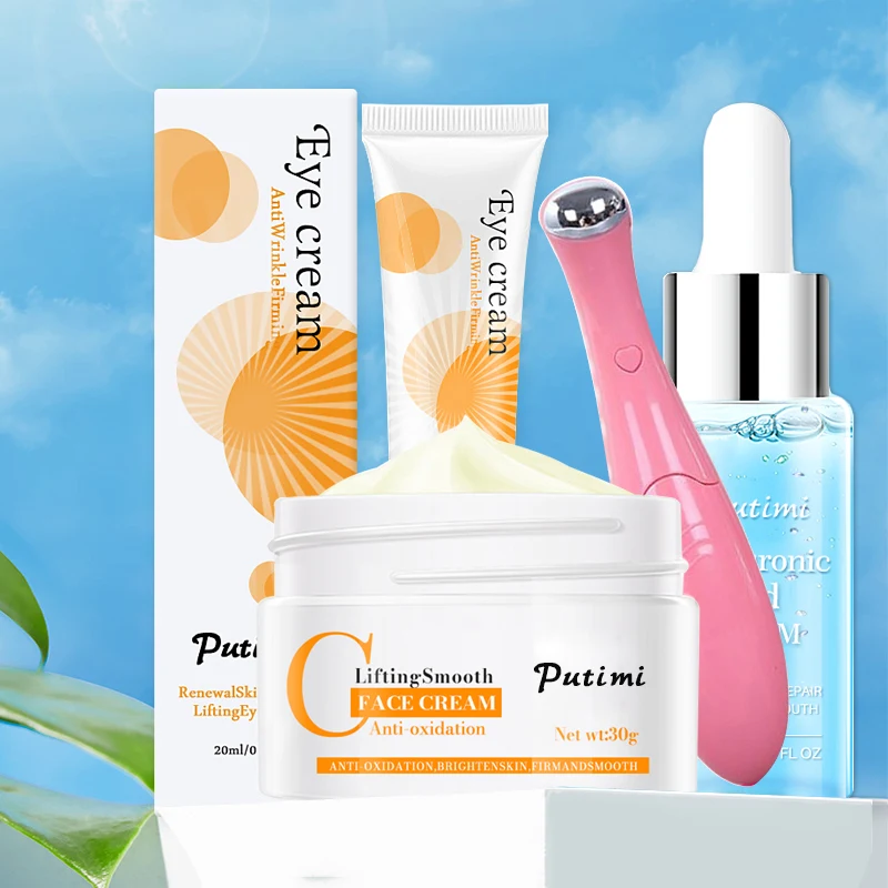 PUTIMI Collagen Eye Cream Eye Massage Remove Dark Circles Skin Care Hyaluronic Acid Serum Moisturizing Face Cream Whitening Set
PUTIMI Collagen Eye Cream Eye Massage Remove Dark Circles Skin Care Hyaluronic Acid Serum Moisturizing Face Cream Whitening Set