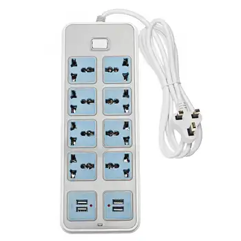 US/UK Plug Electrical Socket 8 AC Outlet + 4 USB Extension Power Strip Multifunction Electrical Socket Plugs Adaptors 6.6ft Cord
US/UK Plug Electrical Socket 8 AC Outlet + 4 USB Extension Power Strip Multifunction Electrical Socket Plugs Adaptors 6.6ft Cord