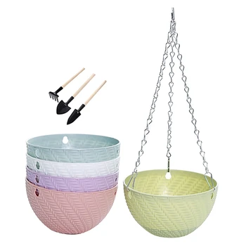 5 Pcs Hanging Planters Garden Self-Watering Flower Plant Pot Container Succulent Planter Pots with Hanging Chain
5 Pcs Hanging Planters Garden Self-Watering Flower Plant Pot Container Succulent Planter Pots with Hanging Chain