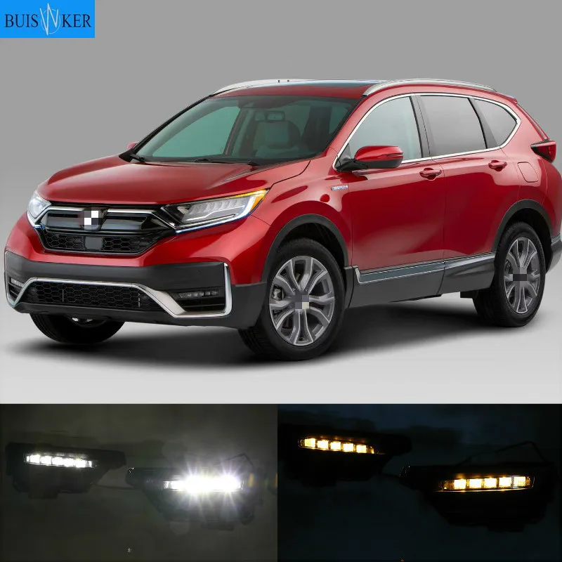 

1Pair For Honda Cr-V Crv 2020 2021 DRL LED Daytime Running Light Bumper signal light Fog Lamp