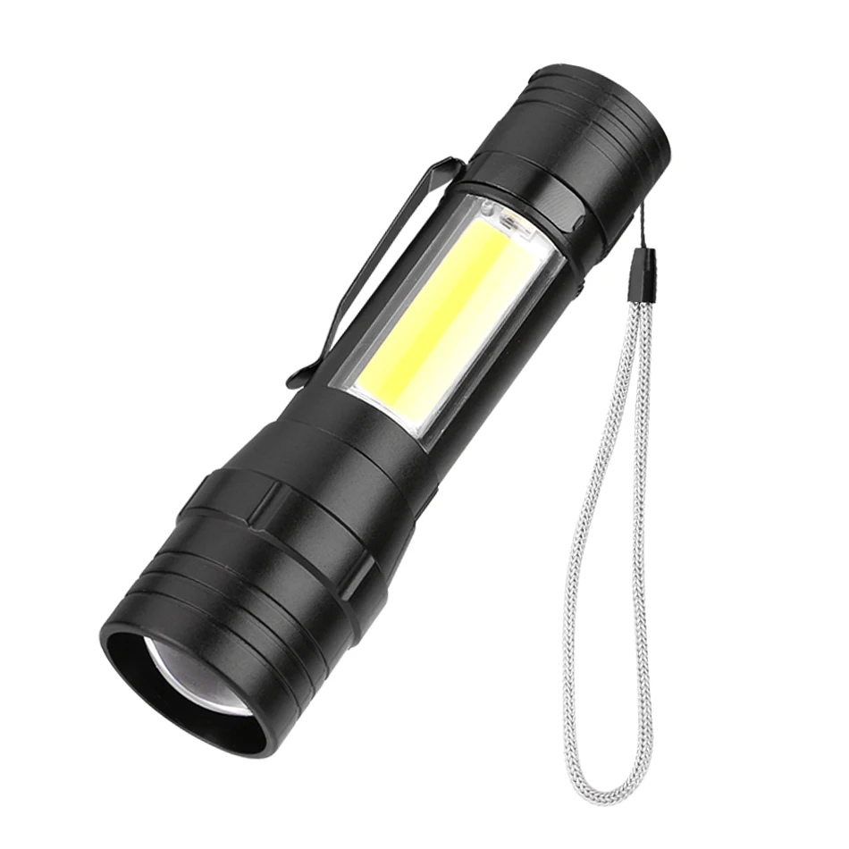 USB Rechargeable Mini Led Flashlight Torch Lamp Zoom Power Shock Resistant Light For Camping hiking work light Blakc/Grey | Лампы и