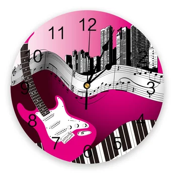 Pink Electric Guitar Piano Notes Wall Clock Silent Non Ticking Kids Room Decorative Clock for Home Living Room Bedroom
Pink Electric Guitar Piano Notes Wall Clock Silent Non Ticking Kids Room Decorative Clock for Home Living Room Bedroom